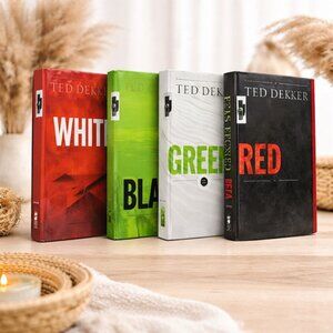 Ted Dekker Circle Series 4 Book Hardcover Set Black Red White Green Christian Fa